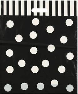 lot 19507 image: 15x18 Pink Die Cut Handle Bags with White Dots 50cs