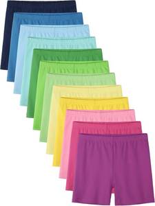 lot 19537 image: 12 Pack Girls Bike Shorts Cartwheel Toddler Under Dress Dance Multicolor Kids Shorts Summer Clothes 10-12 YEARS
