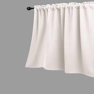 lot 19564 image: KOUFALL Cream White Valances for Windows Rod Pocket Off White Ivory Blackout Curtain Valances for Living Room 52 x 15 Inch Length Cream Beige