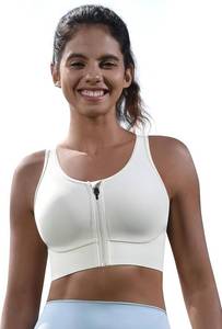 lot 19577 image: Cordaw Front Zipper Racerback Sports Bra for Women, High Impact & Molded Cups, Supportive for Running Gym SIZE XXL