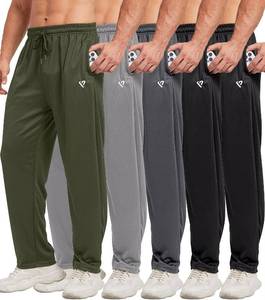 lot 19578 image: lomsoe TWO Pack Mens Sweatpants Open Bottom Joggers for Men with Zip Pockets Loose Fit Mesh Athletic Pants for Running,Casual SIZE XXL
