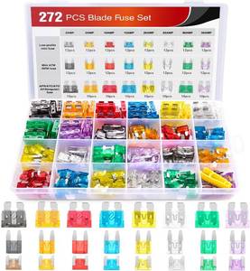 lot 20015 image: Nilight - 50019R 272pcs Standard & Mini & Low Profile Mini Blade Fuse Assortment, 2A 5A 10A 15A 20A 25A 30A 35A Replacement Fuses for Car Boat Truck SUV Automotive