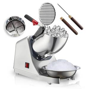 lot 20050 image: Ice Shaver Crusher Electric Snow Cone Maker Machine 4 Blades 300W 143lbshr Shaved Ice Machine Stainless Steel Electric Ice Crush Free Ice Pick Ice Cube Tray