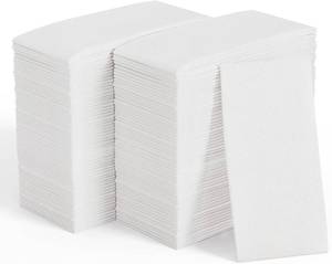 lot 20060 image: JOLLY CHEF 600 Pack Disposable Paper Napkins, Soft Bathroom Napkins for Guests, 2-Ply White Paper Hand Towels for Halloween, Wedding, Thanksgiving