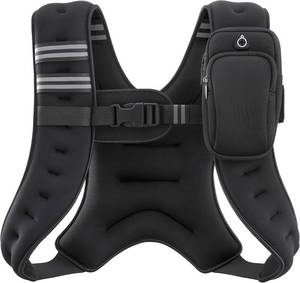 lot 20068 image: ZELUS Weighted Vest, 6lb8lb12lb16lb20lb25lb30lb Weight Vest with Reflective Stripe for Workout, Strength Training, Running, Fitness, Muscle Building, Weight Loss, Weightlifting