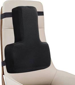 lot 20109 image: HOMBYS Lumbar Support Pillow for Office Chair-Seat Cushion for Back Support, Improved Sitting Posture and UpperLower Back Pain Relief for Desk Chairs, Car Seats and Airplanes(Black, 16x12x3)
