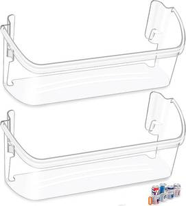 lot 20110 image: 2 PACK UPGRADED 242126602 Refrigerator Door Bin Shelf Replacement For Frigidaire Door Shelf Replacement -LFSS2612TF0 LFSS2612TF4 Frigidaire Door Bin Bottom Shelf Parts 2421266 PS12364199 Shelves