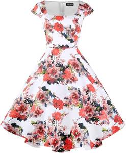 lot 20117 image: PUKAVT Womens Cocktail Party Dress Cap Sleeve 1950 Retro Swing Dress with Pockets, Size Medium