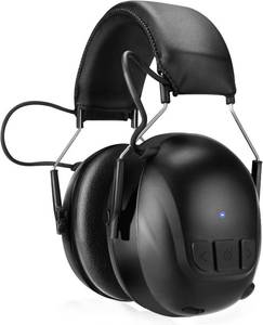 lot 20124 image: Kalence Bluetooth 6.0 Hearing Protection with 120H Working Time, 30dB Safety Earmuffs, Rechargeable Ear Protection Headphones with Mic for Mowing, Workshops, Construction, Snowblowing, Black