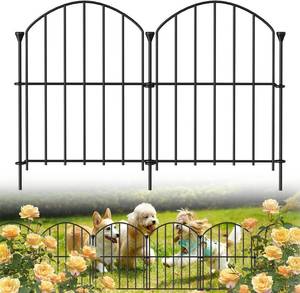 lot 20131 image: 30 Pack Decorative Garden Fence Panels, 17in(H) x 31.5ft(L), Rustproof Metal No Dig Fence, Animal Barrier for Dogs & Rabbits, Anti Digging Fencing for Flower Bed Edging, Yard, Patio & Outdoor