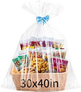 lot 20133 image: woric 6PCS Large Cellophane Bags 30x40 Inch Cellophane Wrap Clear Gift Bags for Graduation Gifts Baskets Baby Shower Candy 2.5 Mil Thick Wedding Beach Party favor Birthday