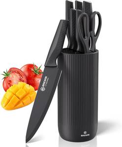 lot 20136 image: Knife Set, Brewin Kitchen Knife Set, Knives Set for Kitchen, Universal Knife Block, Utility Knife Block Set, New Home Essentials, Apartment Essentials, camping essentials, rv essentials