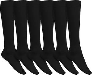 lot 20145 image: Winterlace Womens Trouser Socks, Opaque Stretchy Nylon Knee High, Many Colors, TWO PAIRS, fits shoe sizes 4-10