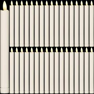 lot 20146 image: Reginary 36 Pieces Flameless Taper Candles 10 Inch Battery Operated LED Taper Flameless LED Candlesticks Flickering Window Candles for Christmas Home Wedding Decor(Ivory)