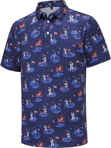 lot 20083 image: Mens Golf Polo Shirts Short Sleeve Dry Fit Performance Moisture Wicking Casual Funny Golf Polo Shirts for Men, Medium