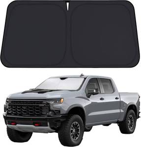 lot 20085 image: EcoNour Windshield Sunshade Compatible for Chevrolet Silverado 1500 2019-2024 2025 2026, Sun Visor for Front Windshield & Window Sun Shade Cover, UV Heat Blocker & Protector, Car Accessories