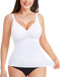 lot 20096 image: LODAY Compression Tank Tops for Women Tummy Control Shapewear Seamless Body Shaper V Neck Camisole Tops, Large