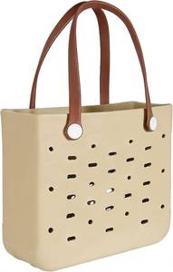 lot 20269 image: PoVwlty Rubber Beach Bag,Water-resistant Travel Tote Bag for the Beach Pool