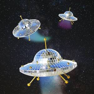 lot 20727 image: UFO Disco Ball Silver Disco Ball Decor Disco Spaceship Retro Reflective D cor Mirror Decorations for Home,Party,Garden,Handmade Gift (8  6inch)
