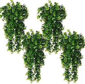 lot 20736 image: Toprooms Hanging Fake Plants,4 Pcs Faux Eucalyptus Leaf Greenery Vine Plant Faux Plants Fake Ivy Room Decor Home Garden Wedding Party Indoor Outdoor Decorations (Vine)