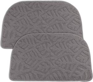lot 20739 image: DEAYOU 2 Pack Indoor Doormat Front Door Mat, Low-Profile Gray Outdoor Mats Half Circle Entrance Rugs, Half Round Non-Slip Anti Fatigue Cushions for Inside Outside Entry, Patio, 28 x 17