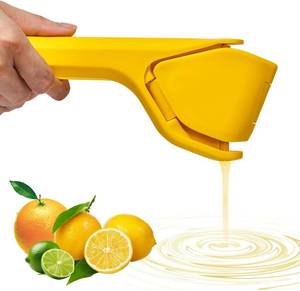 lot 20620 image: Manual Lemon Squeezer, Hand Lemon Squeezer, Durability and longevity, Easy to Use & Dishwasher Safe, Lemon Juicer, Citrus Juicer, Lemon Juicer Squeezer to Squeeze Lemons, Yellow, HomeyVenture