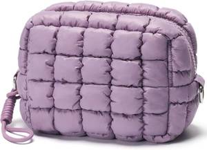 lot 20680 image: Unilily Quilted Makeup Bag Puffy Cosmetic Bag Cute Puffer Travel Toiletry Bag for Women, Small Makeup Pouch for Purse Quilted Cosmetic Pouch for Essentials Toiletries, Gift for Women, Girls