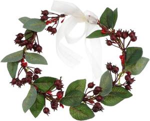 lot 20765 image: FRCOLOR Christmas Flower Headbands with Artificial Berry Floral Crown Wreaths Headdress for Festival (Red)