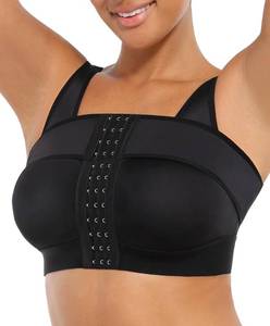 lot 20217 image: FeelinGirl Front Closure Post Surgical Compression Bra for Women with Removable Breast Support Band
