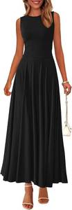 lot 20223 image: PRETTYGARDEN Womens Summer Dresses 2026 Casual Sleeveless Crewneck Aline Maxi Dress Stretch Tank Flowy Long Dresses SIZE S