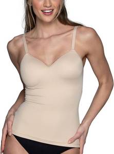 lot 20226 image: Vanity Fair Womens Shaping Cami with Built in Bra, Tummy Control Shapewear Camisole Tops for Women SIZE L