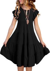 lot 20231 image: blibean Girls Summer Dress Sleeveless Ruffled Casual Sundress Size SIZE 14 YEARS