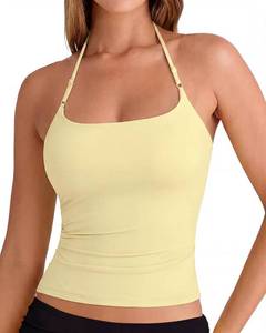 lot 20232 image: SUUKSESS Women Halter Double Lined Tank Top Backless Going Out Camisole Crop Top SIZE S