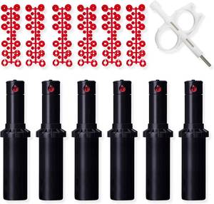 lot 20248 image: Hunter PGP-adj Rotor Sprinkler Heads - 6 Pack - Includes Nozzle Trees and Adjustment Tool