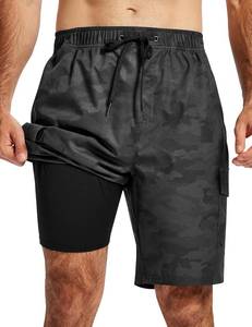 lot 20250 image: MoFiz Mens Swim Trunks with Compression Liner 911 Quick Dry Board Shorts Bathing Suits Long Beach Shorts Zipper Pockets SIZE XL