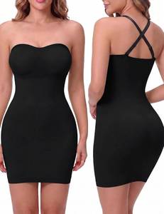 lot 20261 image: Strapless Shapewear Slip for Women, Tummy Control Bulit-in Bra Full Shapewear Dress Slip, Seamless Body Shaper SIZE M