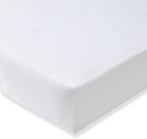 lot 20288 image: Burts Bees Baby Essential Organic Cotton Fitted Crib Sheet, Breathable for Boy Girl Standard Crib & Toddler Mattresses