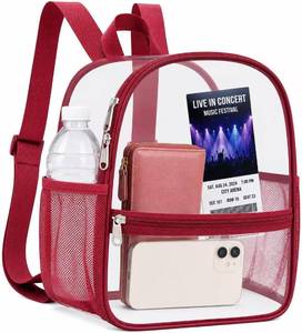 lot 20306 image: Oraben Clear Backpack Stadium Approved, 12 x 6 x 11 in, Small Transparent Backpack for Concerts, Sports Events, Festivals, Travel, Waterproof PVC, Adjustable Straps, Women Men
