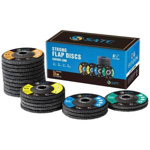 lot 20307 image: S SATC 20PCS Flap Discs 4 12 for Angle Grinder 406080120 Grit Flap Disc High-Density Bevel Type Angle Grinder Sanding Disc Abrasive Flap Disk #29