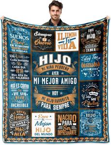 lot 20309 image: Regalo para Mi Hijo, Fathers Day Hijo Gifts, Birthday Gifts for Son Blankets 60x50in, D a De La Hijos Padres, Son Gifts in Spanish, Regalo De GraduacionNavidadCumpleanos Hijos