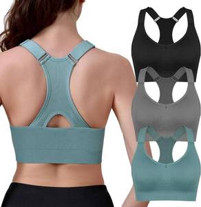 lot 20320 image: Double Couple Sports Bras for Women Adjustable Medium Impact Racerback Padded Sports Bra for Yoga Gym Fitness Workout