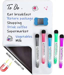 lot 20331 image: INMORVEN Small White Board Dry Erase Menu Planner, Fridge Whiteboard for Kitchen, 12X 8 White Board Organizer and Planner with Stain Resistant Technology, Include 1 Eraser, 1 Markers (ONE MARKER)