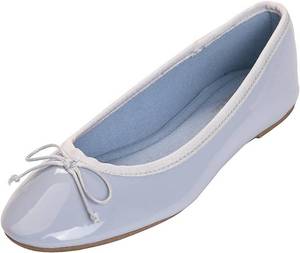 lot 20335 image: FEVERSOLE Womens Macaroon Colorful Memory Foam Cushion Insock Patent Ballet Flat SIZE 40