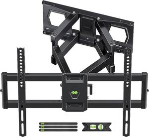 lot 20341 image: Full Motion TV Wall Mount for Most 37-84 Flat Screen TV, Swivel or Tilt TV Wall Bracket with Dual Articulating Arms, for 12-16 Wood Studs, Max VESA 600x400mm, Load 120 lbs by USX MOUNT