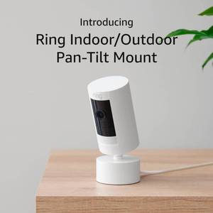 lot 20359 image: Ring IndoorOutdoor Pan-Tilt Mount for Outdoor Cam (Stick Up Cam) Plug-In, White (Power adapter and camera not included)
