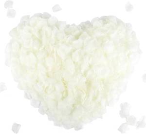 lot 20364 image: CODE FLORIST 2200 PCS Silk Flower Rose Petals for Wedding Decorations (Ivory)