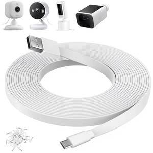 lot 20376 image: 40FT USB C Power Cable for CCTV Camera,TP-Link Tapo C120,Ring Pan-Tilt Indoor Cam 2024 Release Camera,Blink Mini2,Xiaomi Mi,eufy SoloCam S220S340,C210,Long Flat USB C Extension Charging Cable