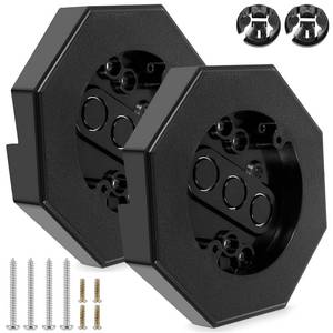 lot 20400 image: 2 Pcs Siding Mounting Block for 4 Double 12 Lap Siding, Exterior Light Mounting Kit with Built-in Electrical Box, Paintable ABS Plastic, Weatherproof for T111 and Har-die-Plank Siding, Black
