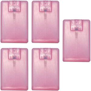 lot 20413 image: 5Pcs Pink 20ml 0.67oz Card Type Spray Bottles Refillable Perfume Atomizer Container Portable Fine Mist Spray Bottle Travel Bottle Refillable Cosmetic Spray Bottles for Women Beauty and Personal Care