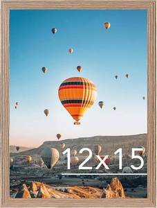 lot 20460 image: JCJMY 12x15 Picture Frame Rustic Brown, Horizontal and Vertical Formats for Wall Hanging, 12 x 15 Wall Gallery Poster Photo Frame with Shatter Resistant Plexiglass,Rustic Brown